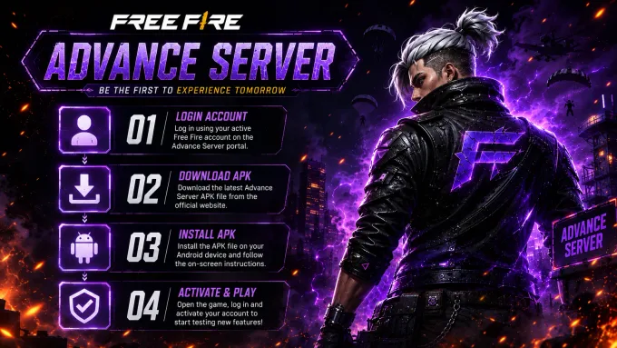 Download steps How to get Free Fire Advance Server APK steps