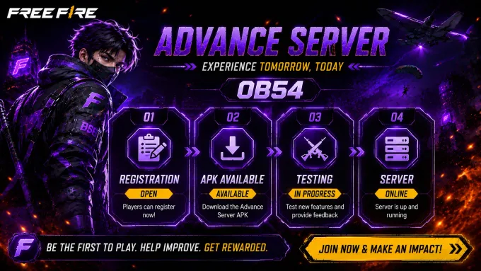 Free Fire Advance Server OB54 status APK available