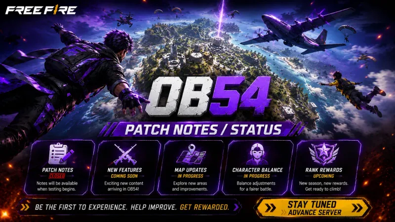 Free Fire OB54 patch notes status