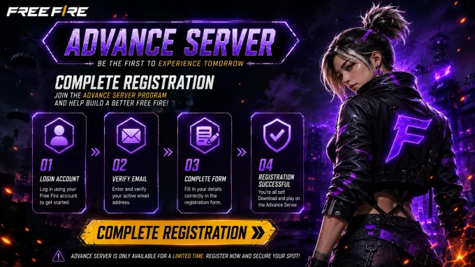 Free Fire Advance Server registration steps